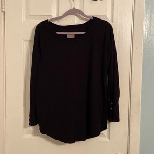 Chaser Sweater with button detailed sleeves